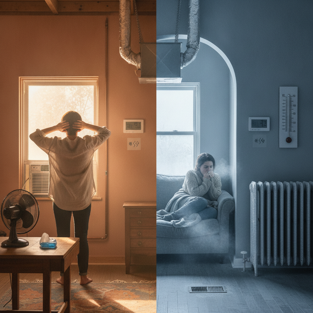 Hot and cold rooms — HVAC Contractors guide illustration in Granbury, Texas